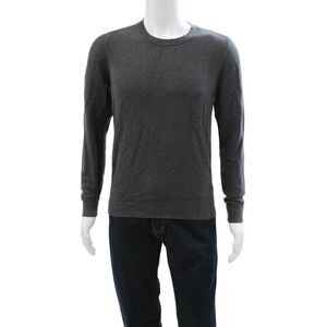 Aether Mens Pullover Sweater Dark Gray Crew Neck Long Sleeve Size M